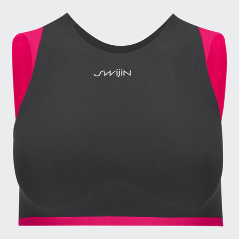 Freeli la brassière de sport - XS / Medium Grey / Hot Pink